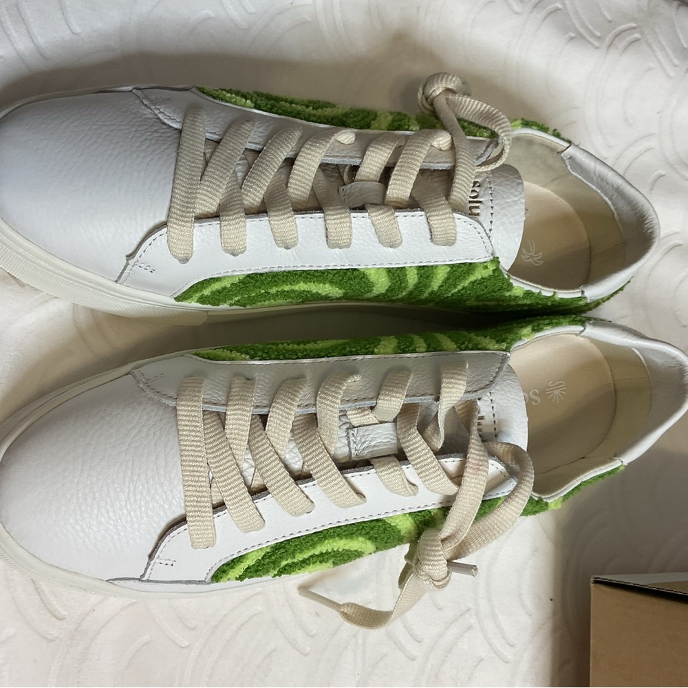 COPY - Soludos Ibiza Platform Psychedelic Spiral Leather Terry Teddy Shearling … - Picture 3 of 11